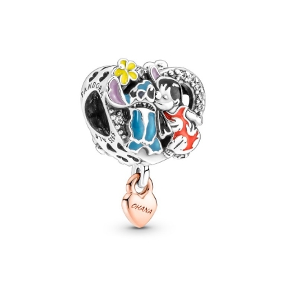 Billede af Pandora DISNEY Lilo og Stitch Charm med vedhæng sølv m. emalje