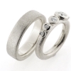 Billede af Ring fattet med 5 brill. 14 kt. hvg. (kun ring med brillanter)