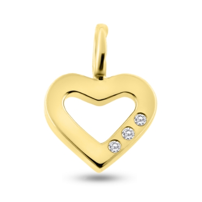 Billede af Vedhæng hjerte, med brillianter