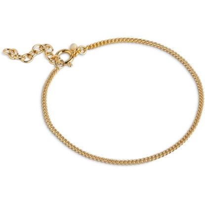 Billede af ENAMEL Copenhagen Curb Chain armbånd 1,75 mm. forgyldt sølv (15+3cm)