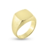 Billede af Herrering massiv lukket bund, plade 14*15 mm. 14 kt. 