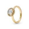 Billede af *Pandora Funklende Rund Halo ring forgyldt metalblanding (str. 54)