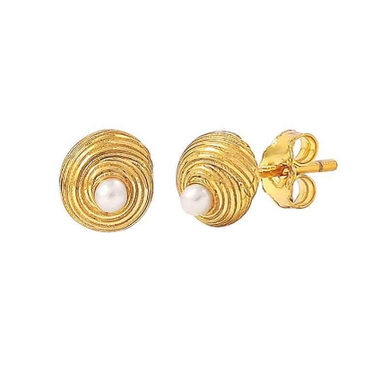 Billede af Hultquist Shelly Mini øreringe forgyldt sølv m. fvp