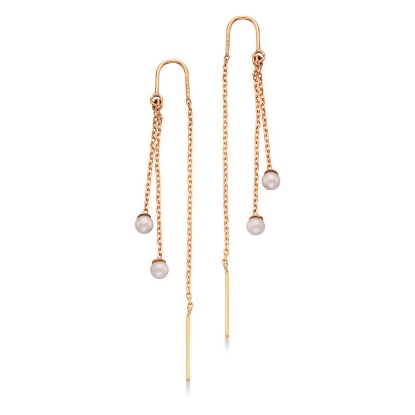 Billede af Ørekæder m. bøjler fkp. 8 kt.