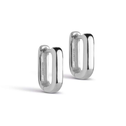 Billede af ENAMEL Copenhagen Square 12 mm øreringe sølv 