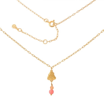 Billede af Hultquist Coralie halskæde forgyldt sølv m. perler (38+5cm)