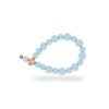 Billede af &Imagine armbånd Blue Sky m. 8-10mm emaljebeads rosaforgyldt lås 22 cm
