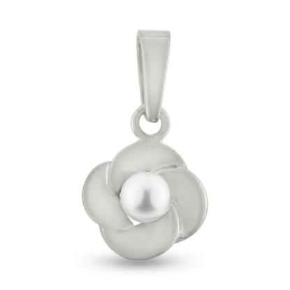 Billede af Vedhæng perle. sv. 4-4½ m/m. 925s.