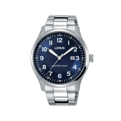 Billede af Lorus Classic herreur stål blå skive 5 bar 42mm