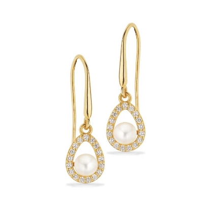 Billede af Ørebøjler fkp./cubic zir.  8 kt.