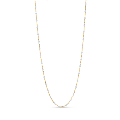 Billede af ENAMEL Copenhagen Lola Sky halskæde sølv forgyldt lyseblå emalje (38 + 4cm)