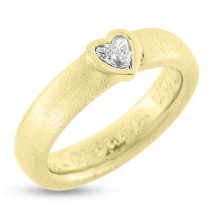Billede af Ring dia. hjerte slib 0,25 tw/vvs. 14 kt.