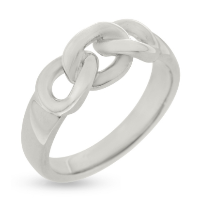 Billede af Loge ring, 14 kt. hvidguld