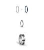 Billede af Bering ring Arctic Symphony inderring bred sort mesh - str. 60 (7)