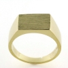 Billede af Herrering massiv lukket bund, plade 10*14 mm. 18 kt.