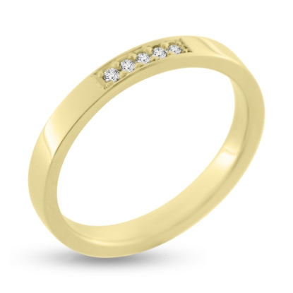 Billede af Alliancering 5 brillanter a 0,02 w/vs. (fattet tæt)