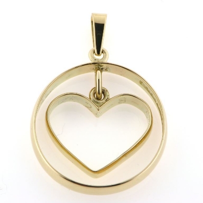 Billede af Vedh. af ringe m. øsken + patz 14 kt.