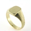 Billede af Herrering massiv, plade antik facon 14*12 mm. 14 kt. facon + 18,0 gr. (prisen er excl. guld)