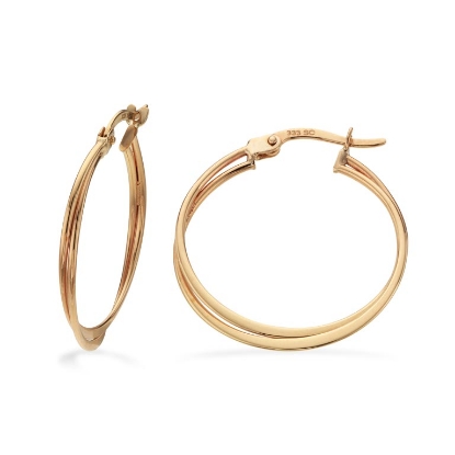 Billede af Creoler dobbelt 23 mm. 8 kt.