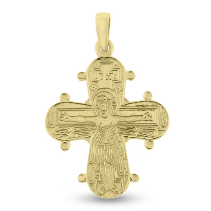 Billede af Vedhæng Dagmarkors, massivt 35*30 m/m., tk. 1,5 mm.  925s. forgyldt