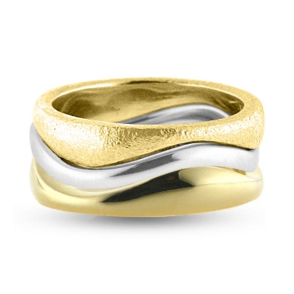 Billede af Collector ringsæt i 8 kt. guld og sølv