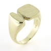 Billede af Herrering massiv lukket bund, plade 17*11,5mm 8 kt. facon + 13,5 gr. (prisen er excl. guld)