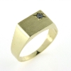 Billede af Herrering m. lukket bund, brill. 0,10 w/vs. 14 kt.