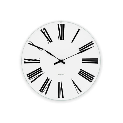 Billede af Arne Jacobsen vægur - Roman - hvid/sort - 29 cm