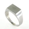 Billede af Herrering m. lukket bund m. plade 9*13mm 18 kt. hvg.