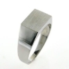 Billede af Herrering m. lukket bund m. plade 9*13mm 18 kt. hvg.