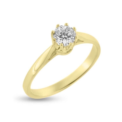 Billede af Ring solitaire, 5 mm. sten i guld