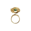 Billede af *STINE A ring My Love Rock m. grøn sten sølv forgyldt (str. 54)