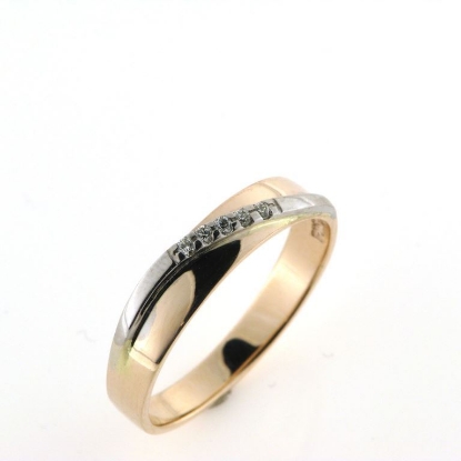 Billede af Ring fattet med 5 stene 14 kt.