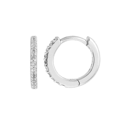 Billede af Hultquist Esta øreringe sølv med hvide zirkoniasten