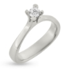 Billede af "Hill" ring m. diamant 0,15 w/vs. i 14 kt. Hvg.