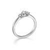 Billede af Mads Z "Crown Trinity" ring 14 kt hvidguld m. 0,17ct. W.SI str. 50