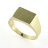 Billede af Herrering m. lukket bund m. plade 9*13mm 14 kt.