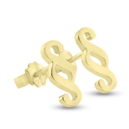 Billede af Ørestikkere paragraftegn i forgyldt sølv