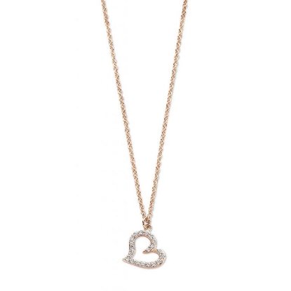 Billede af Spirit Icons Youth halskæde rosaforgyldt sølv 45 cm m. cz