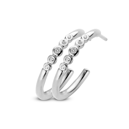 Billede af *Spirit Icons Temptation ørecreoler sølv m. cz