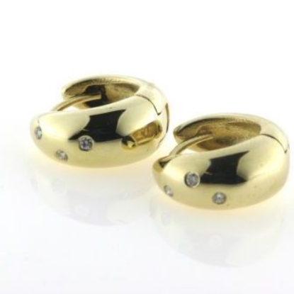 Billede af Øreringe knæk 14 kt. 6* 0,01 w/vs