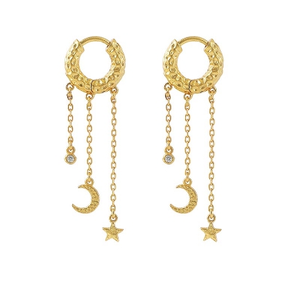 Billede af Hultquist Cosmo creoler sølv forgyldt 