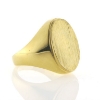 Billede af Ring oval plade, lille kant, Signetring 14 kt. fac. 16,0 gr. (prisen er excl. guld)