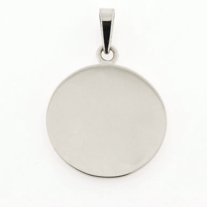 Billede af Vedhæng "tag" rund plade fra 6 til 17 mm. med øsken og patz øsken 925s