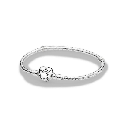 Billede af Pandora Armbånd sølv m. hjerte (16-23cm)