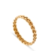 Billede af *Jane Kønig Small Braided ring sølv forgyldt flet (str. 48-54)