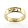 Billede af Herrering, massiv med udsavet monogram  (4 bogstaver) 14 kt. 
