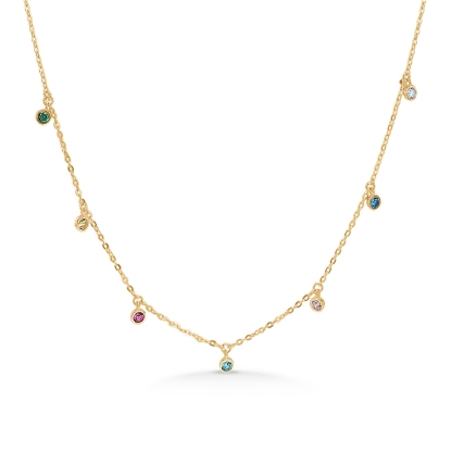 Billede af Mads Z "Spring" halskæde 8 kt. guld m. cz (42-45 cm)