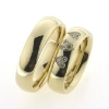 Billede af Brill. 3* 0,02 ct. Black fattet i hjertefacon