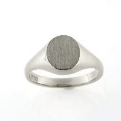Billede af Ring, Signetring oval plade 11*9,5 mm 925s